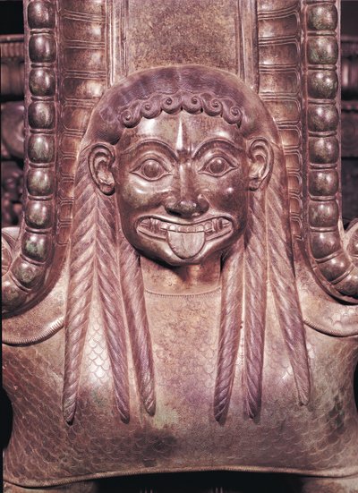 Gorgon Handle from a Krater (detail) by Iron Age